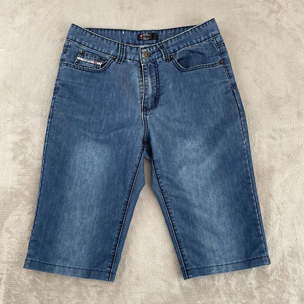 Diesel Jeans Shorts Men 31x14 Blue Bermuda Grunge Rock Zip Fly Designer